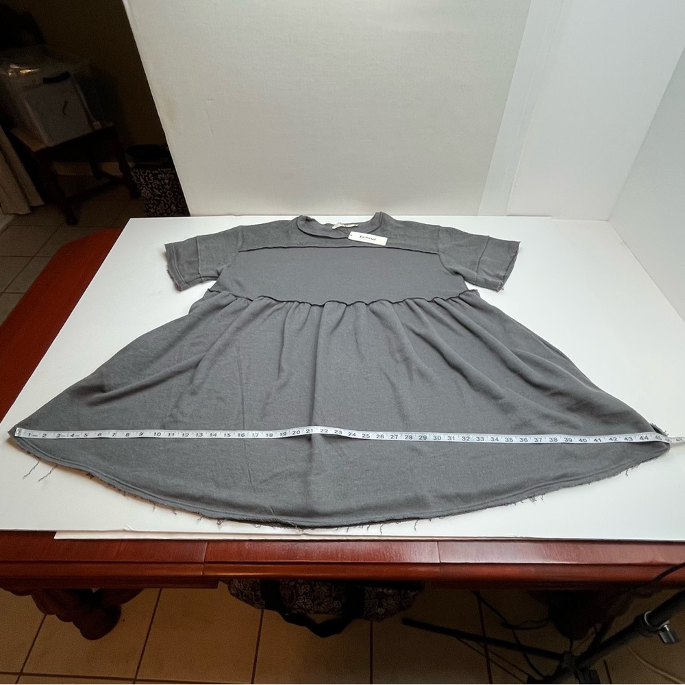 Three Bird Nest Moonlit Orchard Tunic Babydoll Dress Womens Medium Grey Gray NEW - Picture 11 of 12